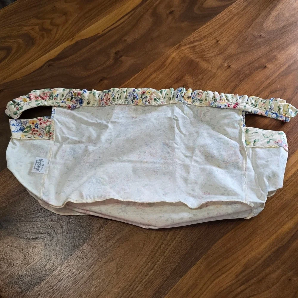 Longaberger Spring Flora Small Work Load Basket Liner Floral Ruffle Multicolor